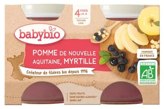 Babybio Pomme de Nouvelle-Aquitaine Myrtille