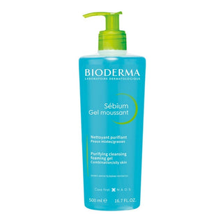 Bioderma SEBIUM - Gel Moussant Nettoyant et Purifiant - Peaux Mixtes à Grasses, 500ml