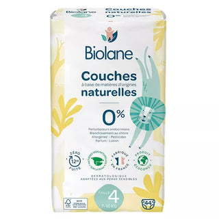 Biolane Couches Naturelles Bébé – Taille 4 (7 – 18 kg) – 44 unités