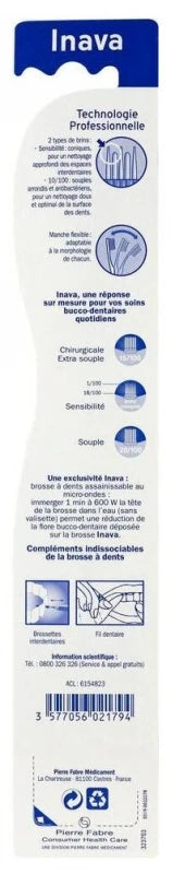 Inava Brosse à Dents 10/100 Précision - Couleur : Rouge