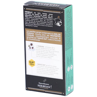 Herbesan Pastilles Gorge Miel de Manuka IAA 10+