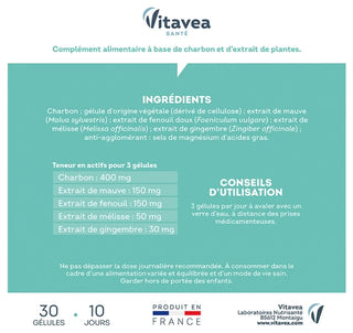 Vitavea Ultradigest Ballonnements - Réduit Les Tensions Abdominales - Fenouil - 20 Gélules