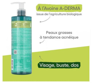 A-Derma Gel Moussant Nettoyant Purifiant Biology Ac 400 ml