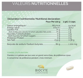 Biocyte Longevity Colon Restore - Côlon Irritable - 30 Gélules