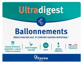 Vitavea Ultradigest Ballonnements - Réduit Les Tensions Abdominales - Fenouil - 20 Gélules
