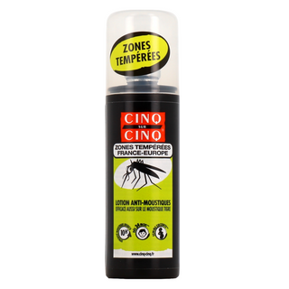 CINQ SUR CINQ Spray Anti-Moustiques Zones Tempérées France - Europe 100ml