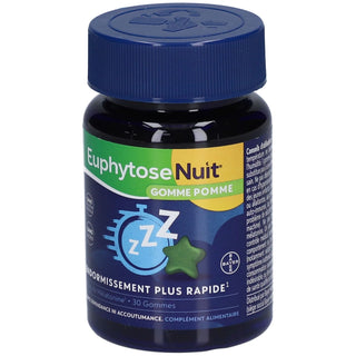 Euphytose Nuit Gummies mélatonine sommeil goût pomme