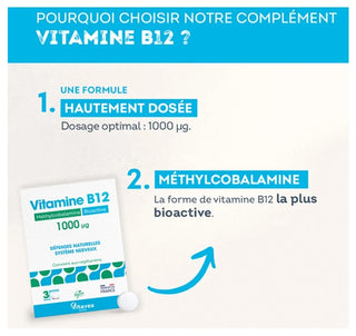 Vitavea Vitamine B12 Méthylcobalamine Bioactive 90 Comprimés