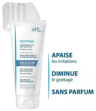 Ducray Dexyane Baume Émollient Anti-Grattage Peaux Trèsèches et à Tendance Atopique 200 ml