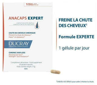 Ducray Anacaps Expert Chute de Cheveux Chronique Cure Complète 3 Mois 90 Caps