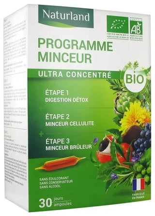 Naturland Programme Minceur Ultra Concentré Bio 30 Ampoules de 10 ml