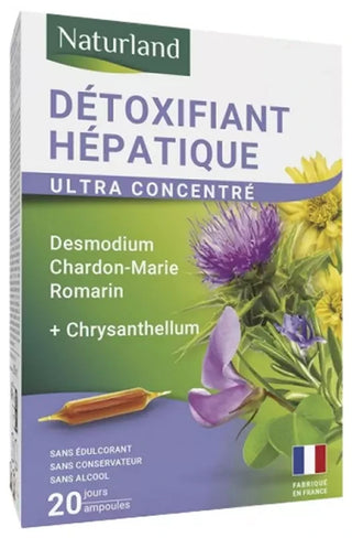 Naturland Détoxifiant Hépatique 20 Ampoules Buvables de 10 ml