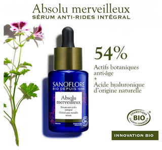 Sanoflore Absolu Merveilleux Sérum Anti-Rides Intégral Certifié Bio 30 ml