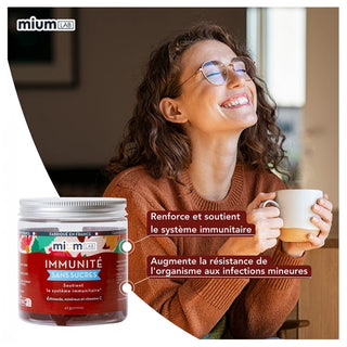 Mium Lab Immunité Sans Sucres Vitamines et Minéraux 42 Gummies