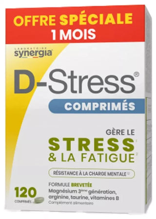 Synergia D-Stress Comprimé Pack Eco 1Mois - Boite de 120 Comprimés