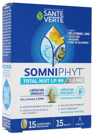 Santé Verte Somniphyt Total Nuit Lp 1,9 mg Cps 15U