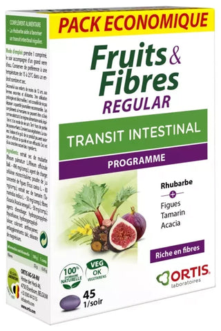 Ortis Fruits&fibres Regular Ecopack 45 Comprimés