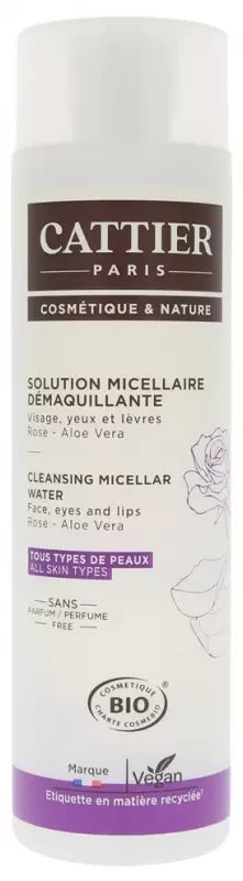Cattier Solution Micellaire Démaquillante Visage Yeux Lèvres 300 ml