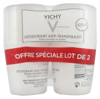 Vichy Déodorant Duo Billes Peaux Sensibles 2 x 50 ml