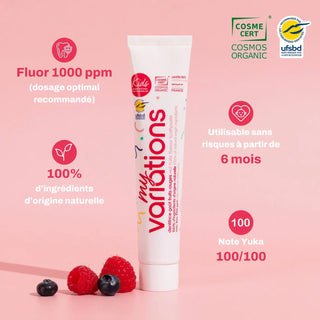 MyVariations Dentifrice Enfant Bio – Fruits Rouges 60 ml