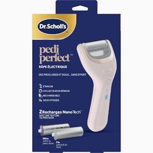 Dr Scholl’s Pedi Perfect Râpe Électrique + 2 Recharges NanoTech