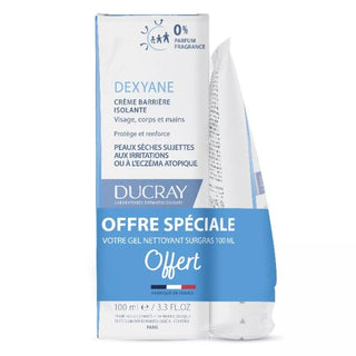 Ducray dexyane crème barrière isolante 100ml + gel nettoyant offert