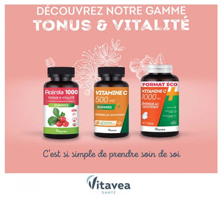 Vitavea Acerola 1000 - Tonus & Vitalité - 60 Comprimés