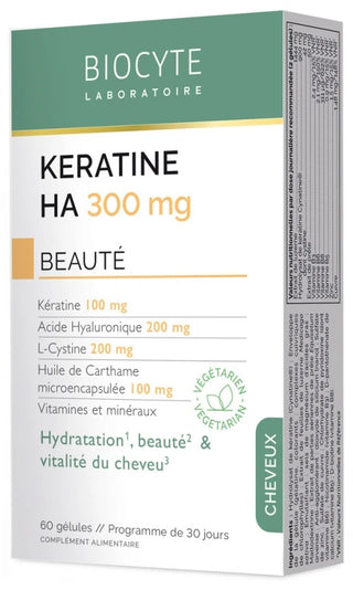 Biocyte Kératine HA 300 mg Beauté 60 Gélules