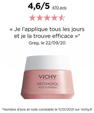 Vichy Neovadiol Rose Platinium Crème Rose Fortifiante Revitalisante Jour 50 ml
