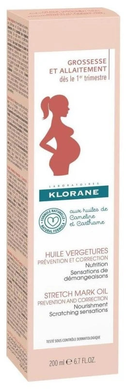Klorane Cameline Vergetures - Huile À la - Mamans Grossesse Et Allaitement Corps 200 ml
