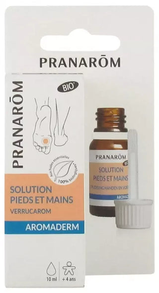 Pranarôm Aromaderm Lotion Pieds et Mains Bio (Eco) Excroissances Cutanées Aux Huiles Essentielles Biologiques 10 ml