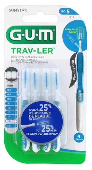 GUM 4 Brossettes Interdentaire Trav-Ler - Taille : 1614 : 1,6 mm