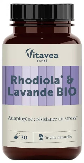 Vitavea Rhodiola & Lavande Résistance au Stress Bio 30 Unités