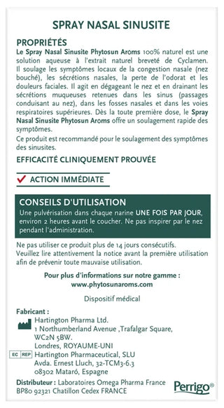 Phytosun Arôms Spray Nasal Sinusite Aigüe et Chronique 50 mg