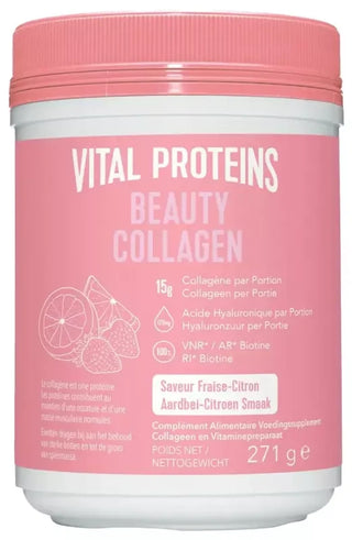 Vital Proteins Beauty Collagen - Beauté Peau Cheveux Ongles - Saveur Fraise/Citron 271 g