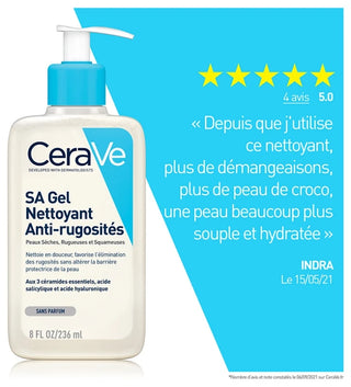 Cerave sa Anti-Rugosités Gel Nettoyant Pour Les Peaux Sèches et Rugueuses 236 ml