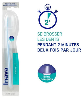 Inava Brosse à Dents Sensibilité - Couleur : Vert d'eau