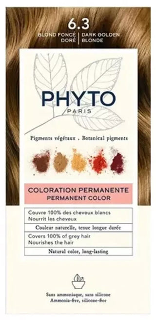 Phyto Couleur Coloration Permanente - Pigments Végétaux - Coloration : 6.3 Blond Foncé Doré
