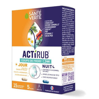 SANTÉ VERTE ACTIRUB Coup de Froid Jour / Nuit - 15 Comprimés