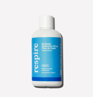 RESPIRE – Éco-Recharge Déodorant Roll-On Fleur de Coton 150 ml – Déodorant naturel