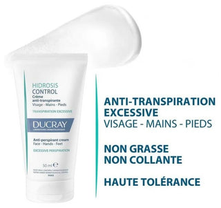 Ducray Crème Visage Mains et Pieds Crème Anti Transpirante Hidrosis Control 50 ml