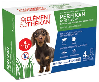 Clément Thékan anTi-Puces Anti-Tiques Chien 4-10Kg 4 Pipettes