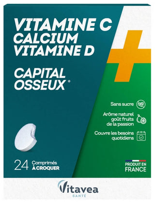 Vitavea Vitamine C + Calcium + Vitamine D 24 comrpimés à croquer