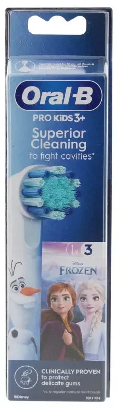 Oral-B Pro Kids 3+ Brossettes de Rechange 3 Unités - Modèle : Reine des Neiges