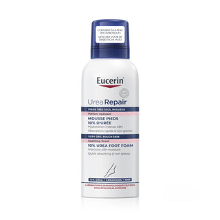 Eucerin UreaRepair PLUS Mousse Pieds 10% d’Urée 150 ml – Soin pieds très secs et callosités