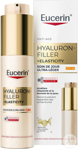 Eucerin Hyaluron-Filler + Elasticity Soin de Jour Ultra-Léger SPF 50 – 50 ml