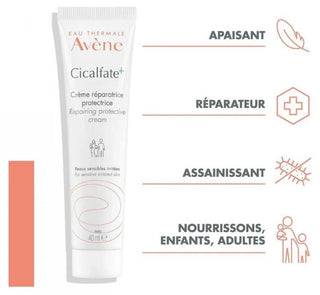 Avène Cicalfate Eau Thermale - - Crème Réparatrice Protectrice - Peaux Sensibles et Irritées 40 ml