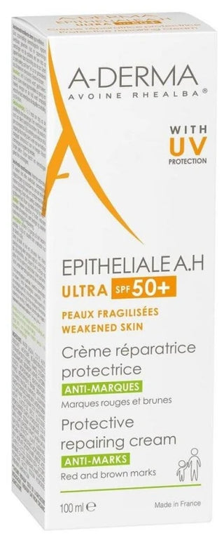 A-Derma Epithélial A.h Ultra 50+ - Crème Réparatrice Protectrice Anti-Marques 100 ml