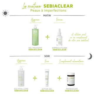 SVR Sebiaclear Gel Moussant Anti-Imperfections Peaux Grasses à Tendance Acnéique 200 ml