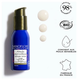 Sanoflore Absolu Merveilleux Sérum Yeux Anti-Rides Certifié Bio 15 ml